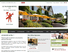 Tablet Screenshot of manoirhotel.com